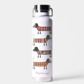 ダシュンドウィナーソーセージドッグパーソナライズされた ウォーターボトル (背面)