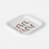 ダシュンドウィナーソーセージドッグパーソナライズされた ペーパープレート (傾斜あり)