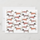 ダシュンドウィナーソーセージドッグ最初の誕生日パーティー 招待状 (裏面)