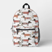 ダシュンドウィナーソーセージドッグ プリントバックパック (正面)