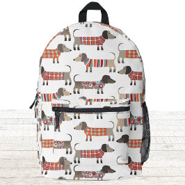 ダシュンドウィナーソーセージドッグ プリントバックパック