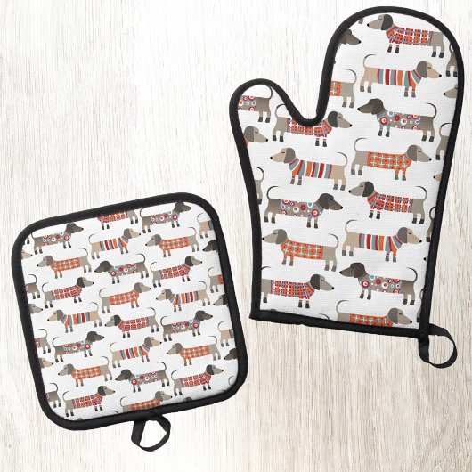 ダシュンドウィナーソーセージドッグ 鍋つかみ&鍋敷きセット