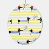 ダシュンドウィナードッグボンジュール セラミックオーナメント (左)