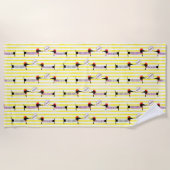 ダシュンドウィナードッグボンジュール ビーチタオル (正面)