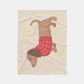 ダシュンドウィーナードグレッドセーターonベージュ フリースブランケット (正面)