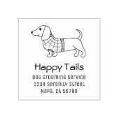 ダシュンドウィーナードッググルーミングの住所 ラバースタンプ (インプリント)