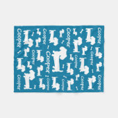 ダシュンドウィーナードッグブランケパーソナライズされたット |ドクシー フリースブランケット (正面(横))