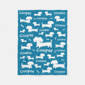 ダシュンドウィーナードッグブランケパーソナライズされたット |ドクシー フリースブランケット (正面)