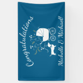 ダシュンドウィーナードッグベビーシャワーブルーボーイ 横断幕 (縦)