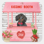 ダシュンドウグバレンタインデーキスをするス スクエアシール (正面)