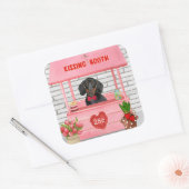 ダシュンドウグバレンタインデーキスをするス スクエアシール (封筒)