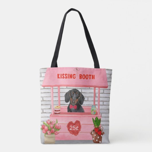 ダシュンドウグバレンタインデーキスをするス トートバッグ (裏面)