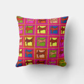 ダシュンドキルトタイル張り犬 クッション (裏面)