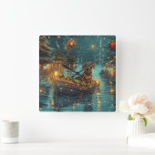 ダシュンドクリスマスフェスティバル航海 スクエア壁時計 (ホーム)