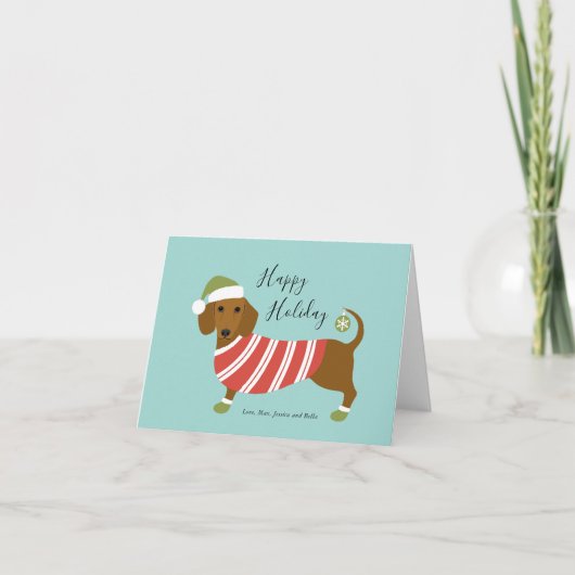 ダシュンドクリスマスホリデーカード シーズンカード (正面)