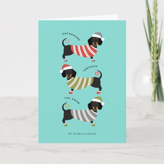 ダシュンドクリスマスホリデーカード シーズンカード (正面)