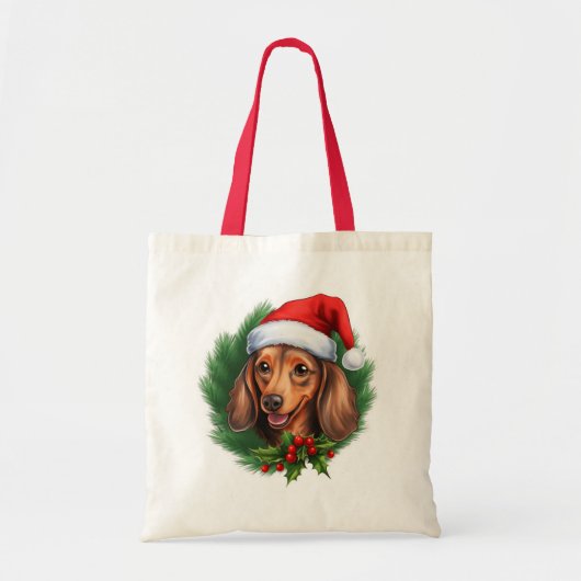 ダシュンドクリスマスリース トートバッグ (正面)