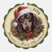 ダシュンドクリスマス紙オーナメントカード オーナメントカード (正面)