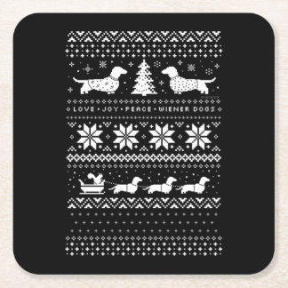 ダシュンドクリスマス スクエアペーパーコースター