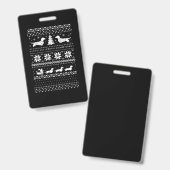 ダシュンドクリスマス バッジ (正面&裏面)