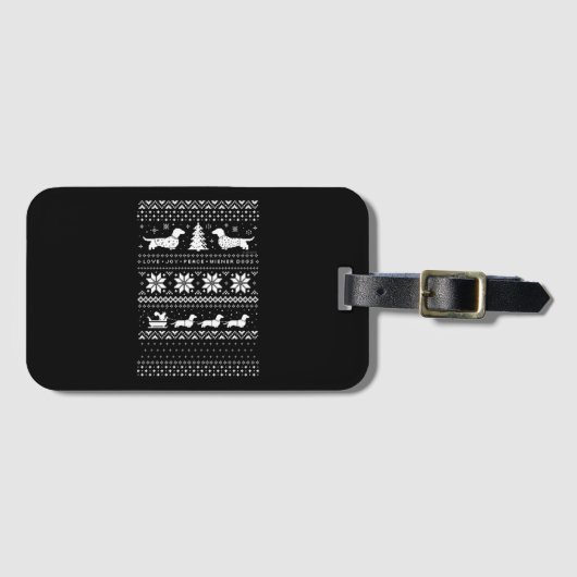 ダシュンドクリスマス ラゲッジタグ (正面横)
