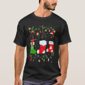 ダシュンドグッズ3クリスマスソックスクリスマスD Tシャツ (正面)