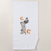 ダシュンドグッドハロウィンキャンディーコーンフルムーン ビーチタオル (正面)