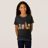 ダシュンドコーヒーラテ冬クリスマスドッグマママホー Tシャツ (正面フル)