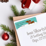 ダシュンドスノークリスマス差出人住所ラベル ラベル<br><div class="desc">ウィーナー犬とドキシー愛。</div>