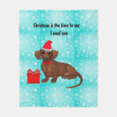 ダシュンドスノーフレーククリスマスフリースブランケット フリースブランケット (正面)