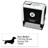ダシュンドッグシルエットウィーナードッグ差出人住所 セルフインキングスタンプ (インサイチュ)