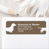 ダシュンドッグシルエットウィーナードッグ差出人住所 ラベル (インサイチュ)