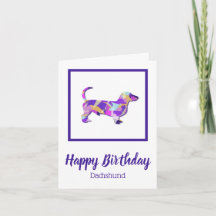 ダシュンドッグシルエットキュートPPY&B誕生日