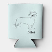 ダシュンドッグスケッチクーラーボックス。ウィーナー・ドッグ。 缶クーラー (正面)