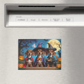 ダシュンドッグスパンプキンハロウィンおもしろい マグネット (インサイチュ (食洗機))