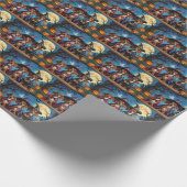 ダシュンドッグスパンプキンハロウィンおもしろい ラッピングペーパー (角)