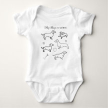 ダシュンドッグズペットドードルおもしろいブラックとホワイトB