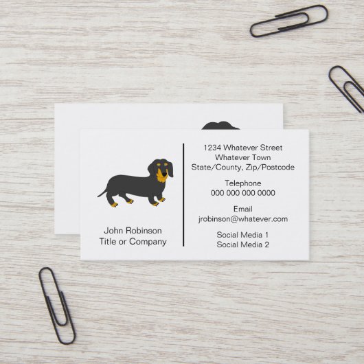 ダシュンドッグデザイン搭乗用ケネル 名刺 (正面/裏面インサイチュ)