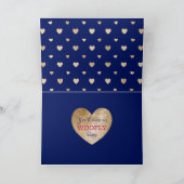 ダシュンドッグハートモノグラムイニシャル折り畳み シーズンカード (内部)