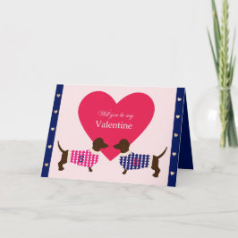 ダシュンドッグハートモノグラムイニシャル折り畳み シーズンカード