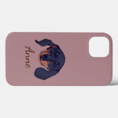 ダシュンドッグポートレート名前をカスタムする Case-Mate iPhoneケース (裏面 (横))