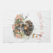 ダシュンドッグママフローラ キッチンタオル (横)