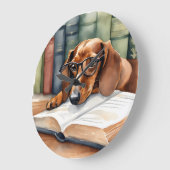 ダシュンドッグヴィンテージ水彩 ラージ壁時計 (傾斜)