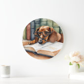 ダシュンドッグヴィンテージ水彩 ラージ壁時計 (ホーム)