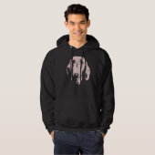 ダシュンドッグ顔ミニマルなシルエット パーカ (正面フル)