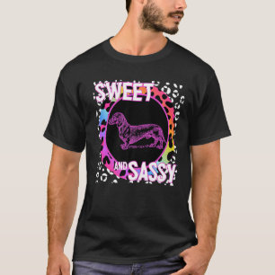 ダシュンドッグ90sノスタルジアレインボーヒョウ印刷 tシャツ