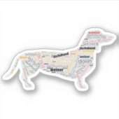 ダシュンドドキシーウィーナー犬の名前 シール (正面)