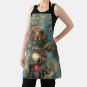 ダシュンドドッグオートバイクリスマス エプロン (インサイチュ)
