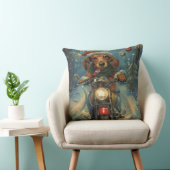 ダシュンドドッグオートバイクリスマス クッション (椅子)