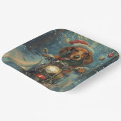 ダシュンドドッグオートバイクリスマス ペーパープレート (傾斜あり)